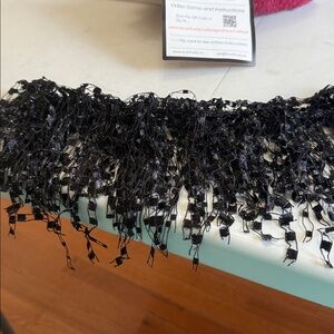 Confetti scarf necklace black so cute!! Handcrafted in Ontario